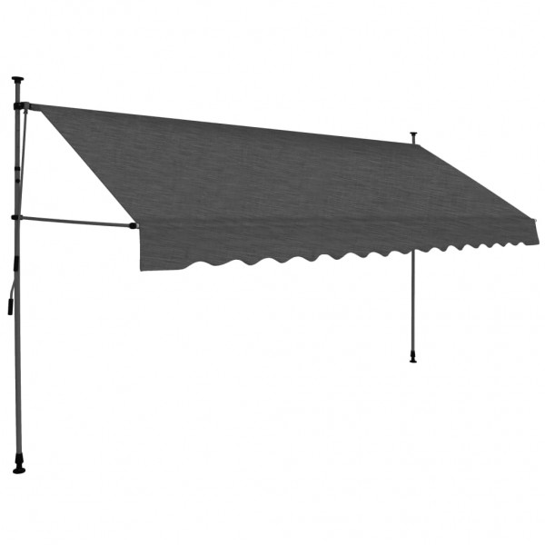 Toldo retrátil manual com LED 350 cm antracite M 2