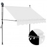 Toldo retrátil manual com LED 150 cm creme 1