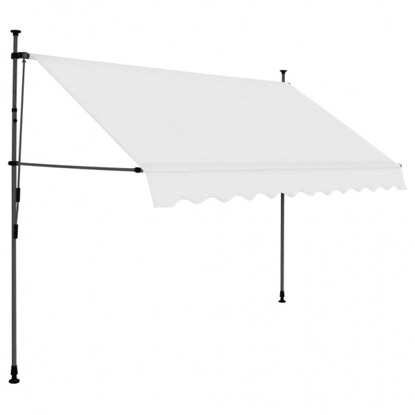 Toldo retrátil manual com LED 300 cm creme M 2