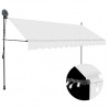 Toldo manual retráctil con LED crema 350 cm 1