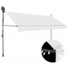 Toldo retrátil manual com LED 400 cm creme 1