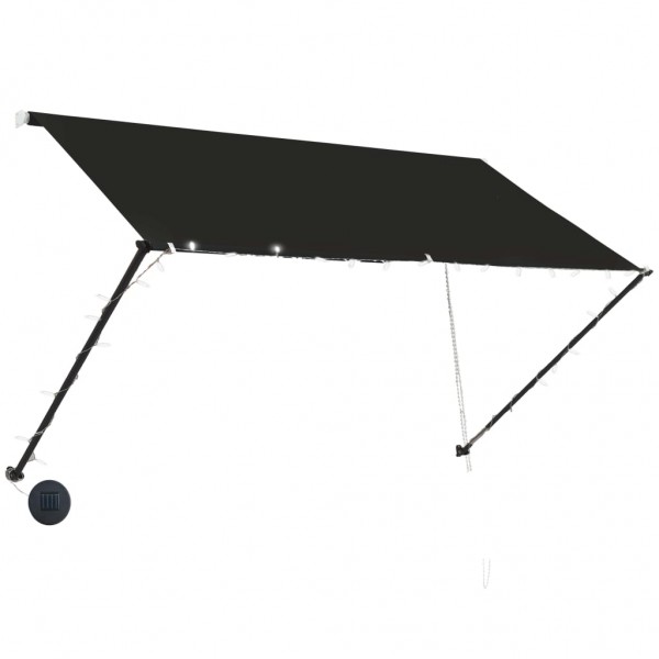 Toldo retráctil con LED gris antracita 250x150 cm M 3