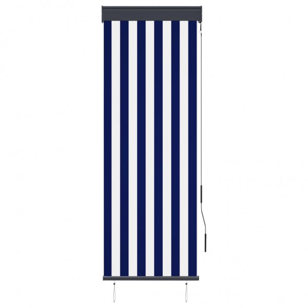 Estore de rolo para exterior 60x250 cm azul e branco M 2