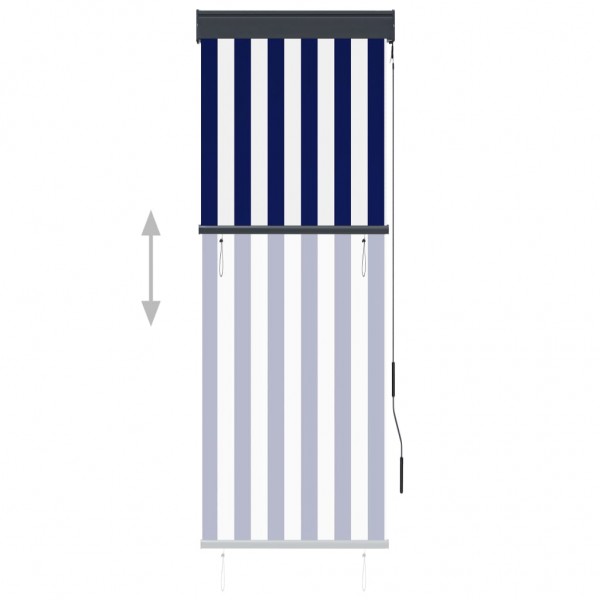 Estore de rolo para exterior 60x250 cm azul e branco M 4