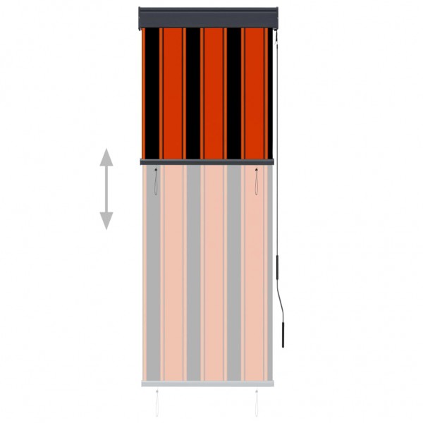 Estore de rolo para exterior 60x250 cm laranja e castanho M 3