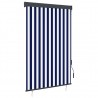 Estore de rolo para exterior 120x250 cm azul e branco 1