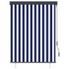 Estore de rolo para exterior 120x250 cm azul e branco 2