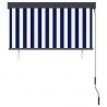 Estore de rolo para exterior 120x250 cm azul e branco 4
