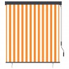 Estor enrollable de exterior blanco y naranja 140x250 cm 2