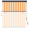Estore de rolo para exterior 140x250 cm branco e laranja 3