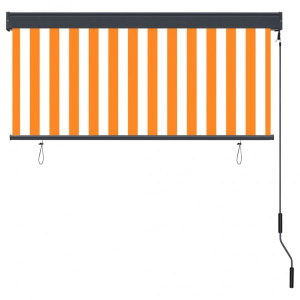 Estor enrollable de exterior blanco y naranja 140x250 cm M 4