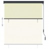 Estore de rolo para exterior 140x250 cm creme 3