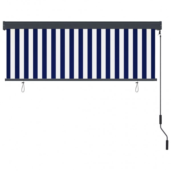 Estor enrollable de exterior azul y blanco 160x250 cm M 4