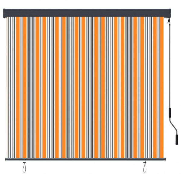 Estore de rolo para exterior 160x250 cm amarelo e azul M 2