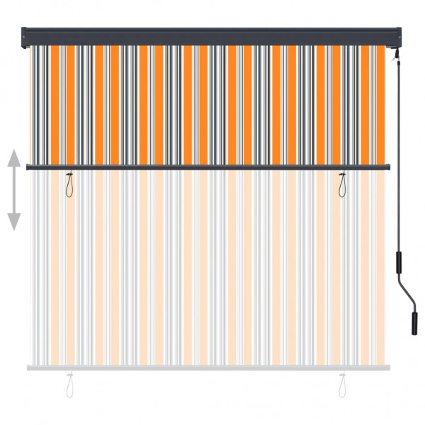 Estore de rolo para exterior 160x250 cm amarelo e azul M 3