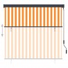 Estore de rolo para exterior 160x250 cm branco e laranja 3