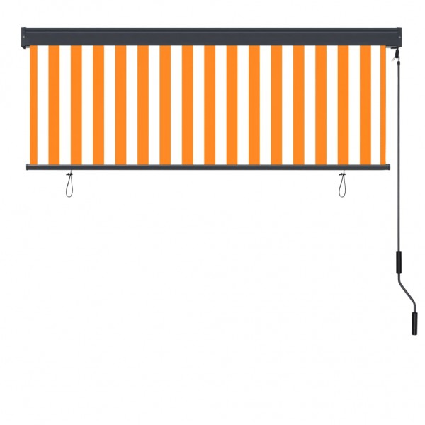 Estor enrollable de exterior blanco y naranja 160x250 cm M 4