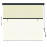 Estor enrollable de exterior color crema 160x250 cm 3