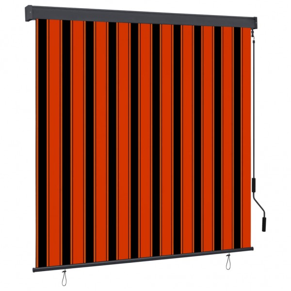 Estor enrollable de exterior naranja y marrón 160x250 cm D