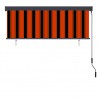 Estor enrollable de exterior naranja y marrón 160x250 cm 4