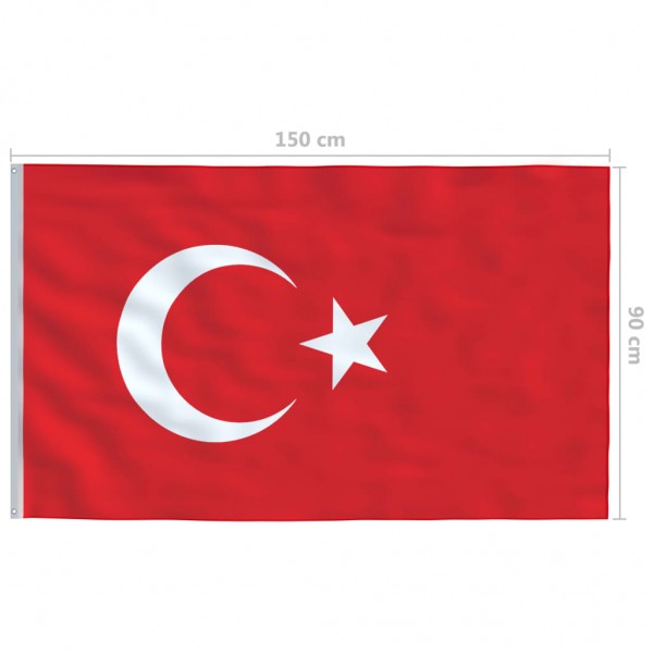 Bandera de Turquía 90x150 cm M 5