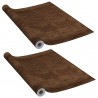 Autocolante para porta 2 pcs 210x90 cm PVC cor carvalho escuro 2