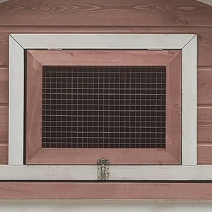 Conejera de madera maciza pino y abeto color moca 310x70x87 cm H