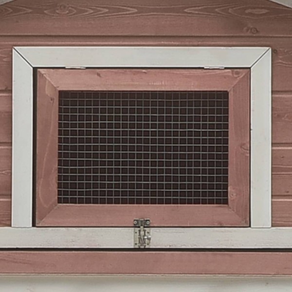 Conejera de madera maciza pino y abeto color moca 310x70x87 cm M 2