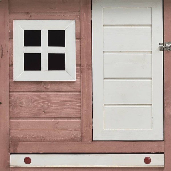 Gallinero de madera maciza de pino y abeto moca 170x81x110 cm M 2