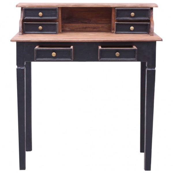 Escritorio con cajones de madera maciza reciclada 90x50x101 cm M 3