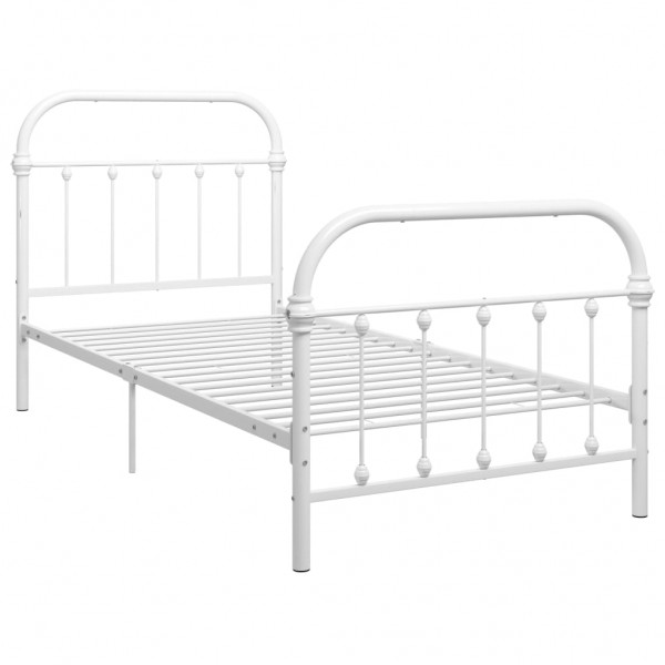 Estrutura de cama metal 90x200 cm branco M 2