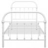 Estructura de cama de metal blanco 90x200 cm 3