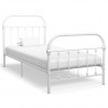 Estrutura de cama 100x200 cm metal branco 1