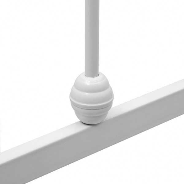 Estructura de cama de metal blanco 100x200 cm M 5