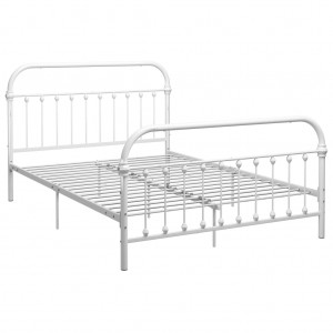 Estrutura de cama 160x200 cm metal branco H