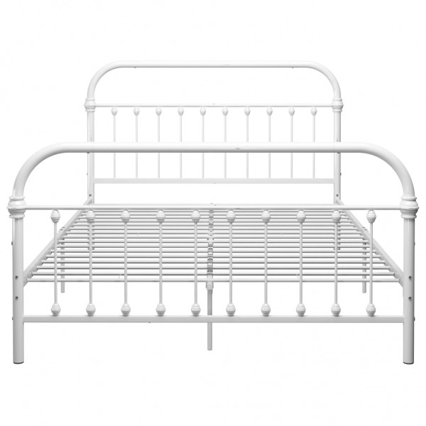 Estructura de cama de metal blanco 160x200 cm M 3