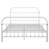 Estructura de cama de metal blanco 160x200 cm 3