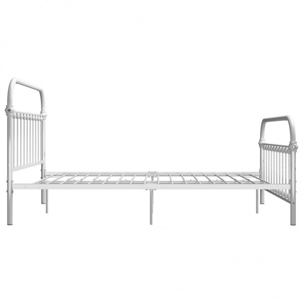 Estructura de cama de metal blanco 160x200 cm M 4