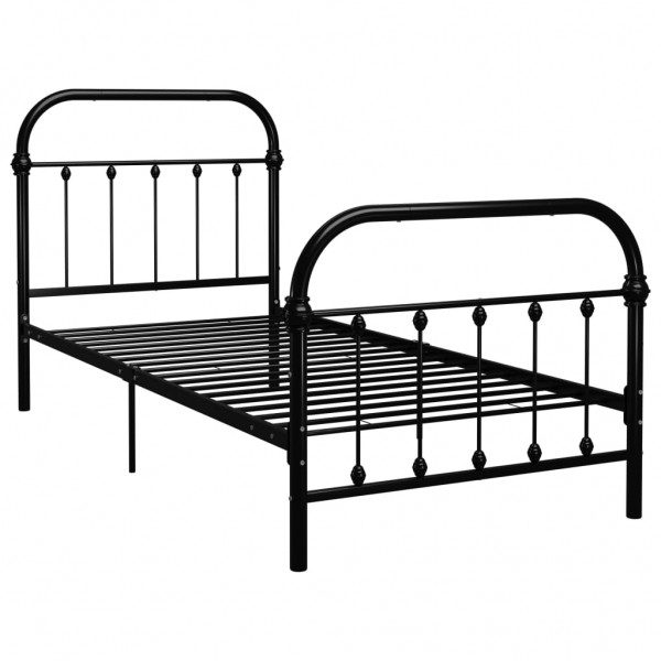 Estructura de cama de metal negro 100x200 cm M 2