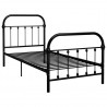Estructura de cama de metal negro 100x200 cm 2