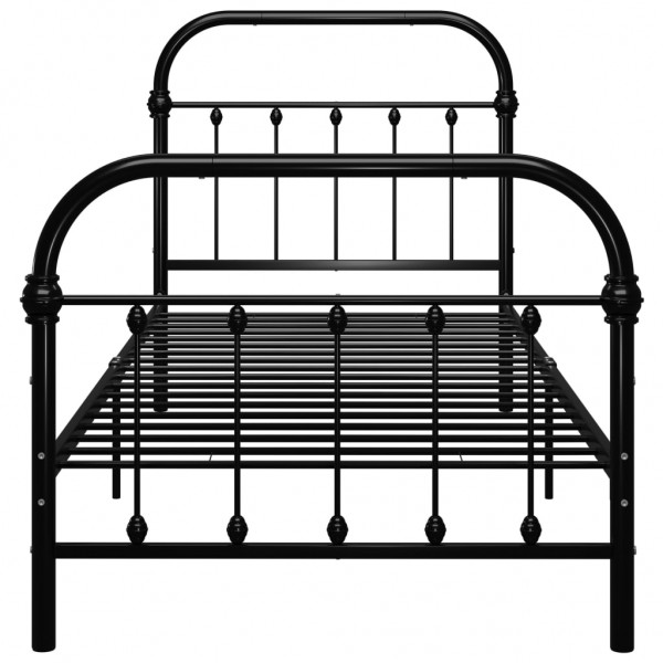 Estructura de cama de metal negro 100x200 cm M 3