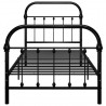 Estrutura de cama 100x200 cm metal preto 3