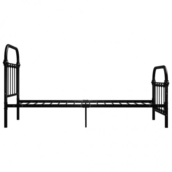 Estructura de cama de metal negro 100x200 cm M 4