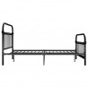 Estrutura de cama em metal 140x200 cm preto 4