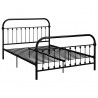 Estructura de cama de metal negro 160x200 cm 2