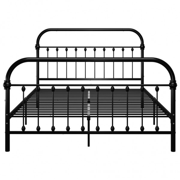 Estrutura de cama metal 160x200 cm preto M 3