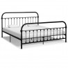 Estrutura de cama em metal 180x200 cm preto 1