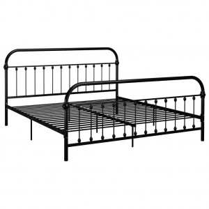 Estrutura de cama em metal 180x200 cm preto H