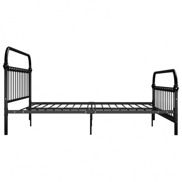 Estrutura de cama em metal 180x200 cm preto M 4