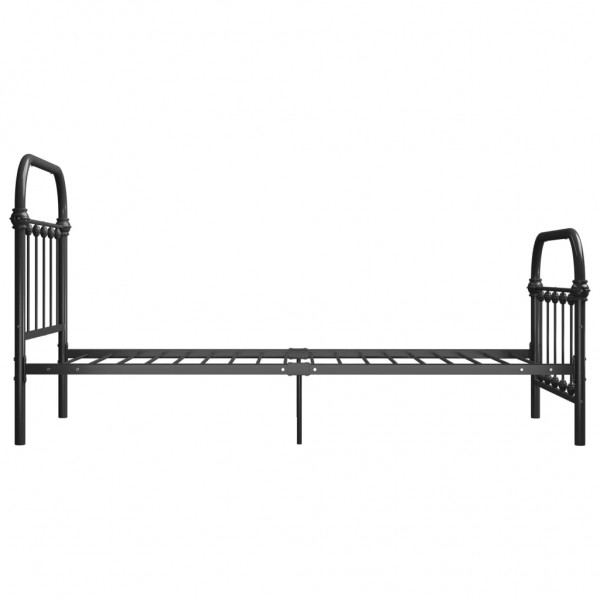 Estrutura de cama 90x200 cm metal cinzento M 3